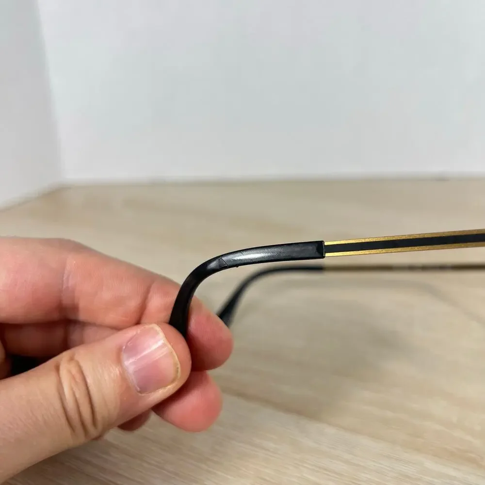 Ray-Ban RB6375 3051 Eyeglasses Gold Black Frames Only READ DESC 53-18-145